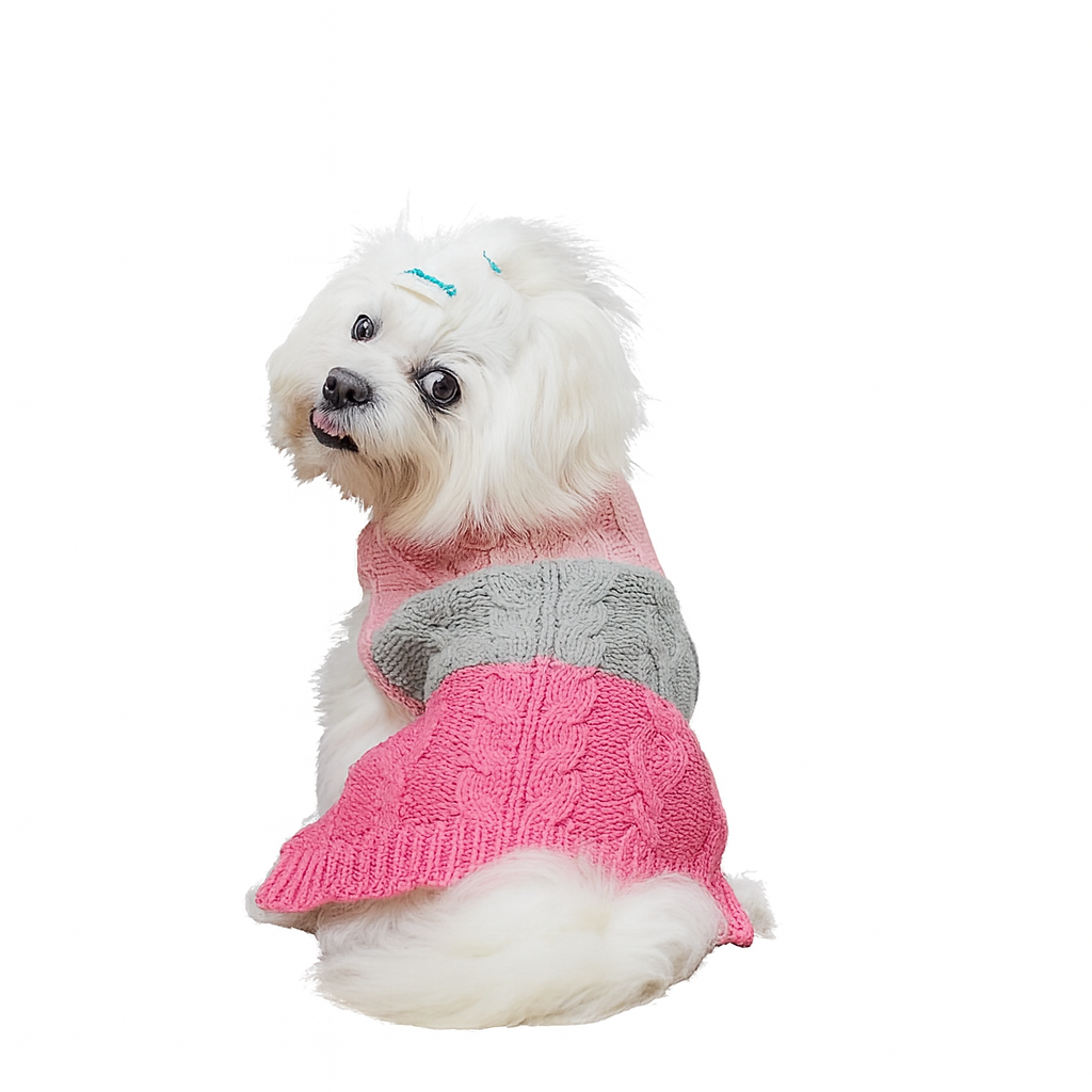 Kleurrijke gebreide trui voor honden