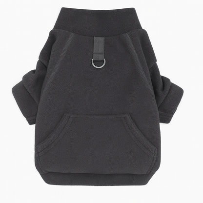 Fleece hondenhoodie met riemring