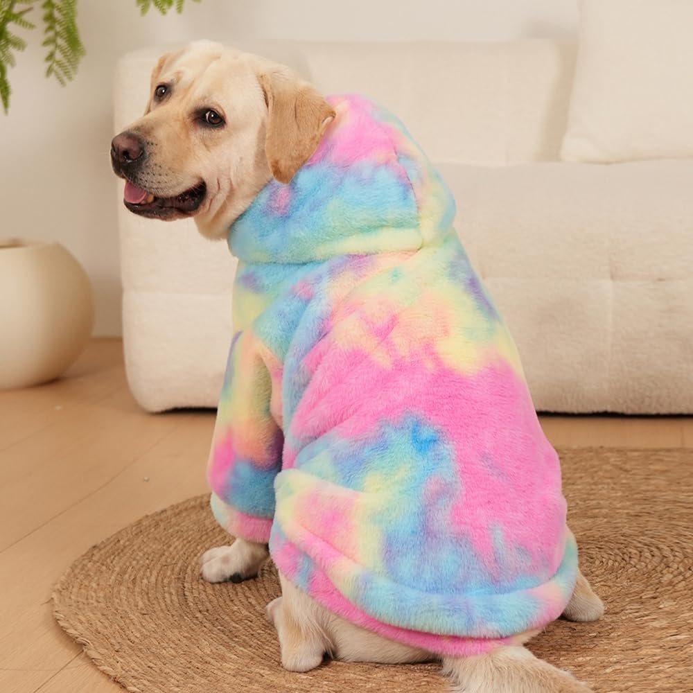 Tie-Dye Fleece Hondenhoodie – Zachte Winterjas