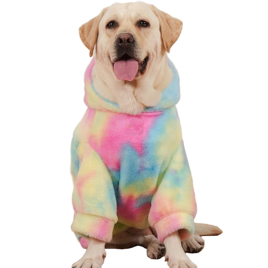 Tie-Dye Fleece Hondenhoodie – Zachte Winterjas