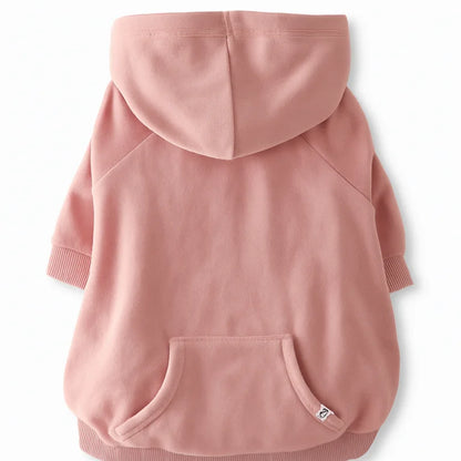 Roze hondenhoodie van biologisch katoen – milieuvriendelijke trui voor huisdieren