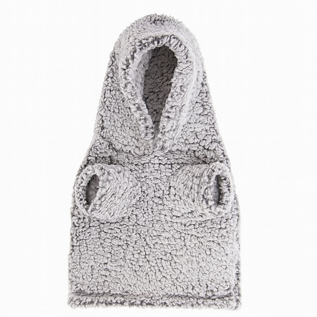 Teddy Fleece Hoodie voor Honden – Grijs